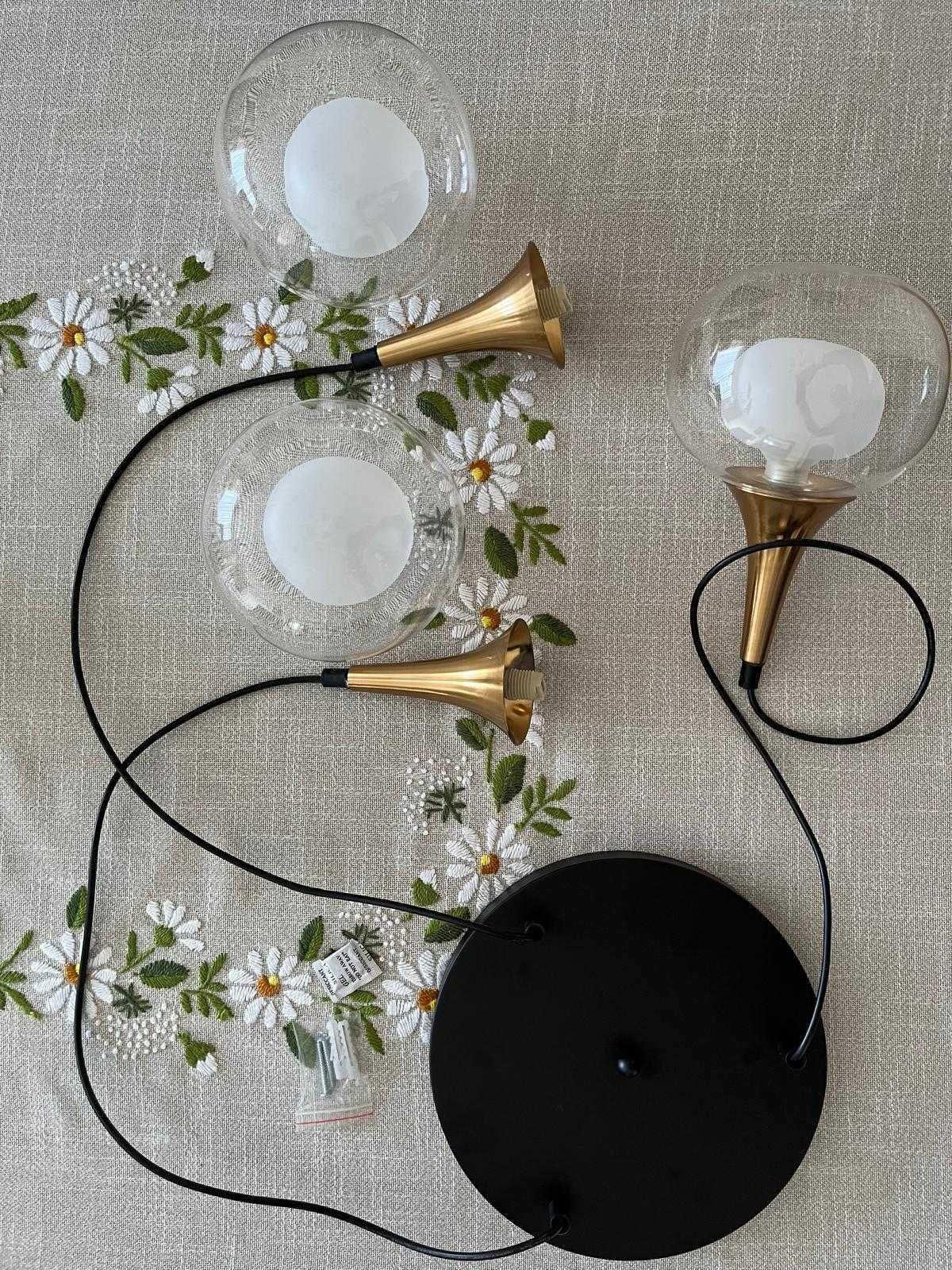 Eleganckie lampy wiszące - model włoski (kpl.: 1 zwis + 3 zwisy)