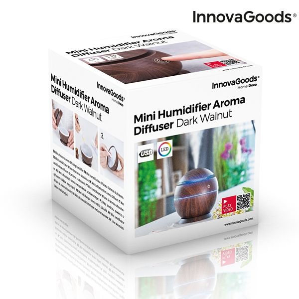 Mini Humidificador Difusor de Aromas (Dark Walnut)