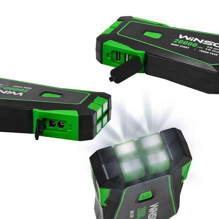 Портативний пусковий пристрій Winso 20000 мАг  Jump starter 800A/1600A