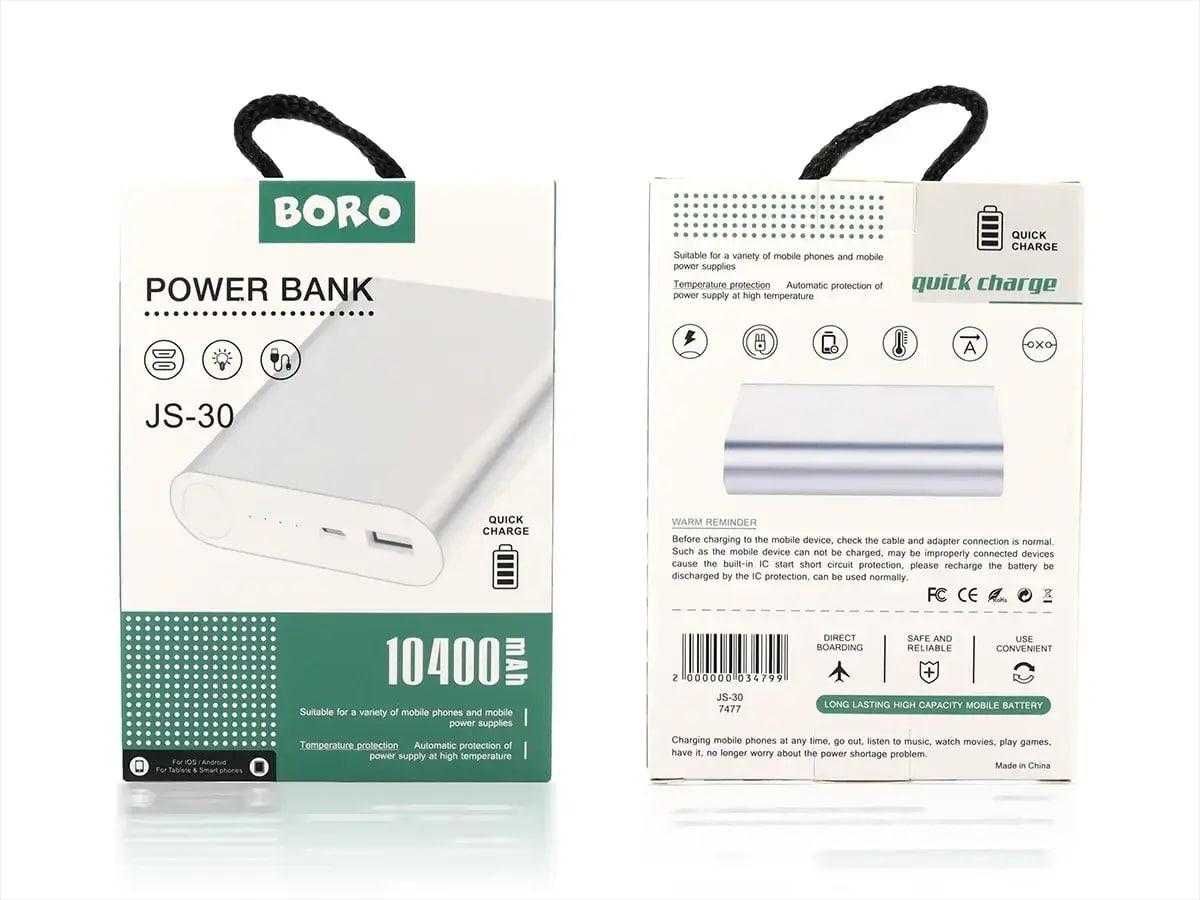 Повербанк Power Bank Зовнішній акумулятор 12000mAh  Boro