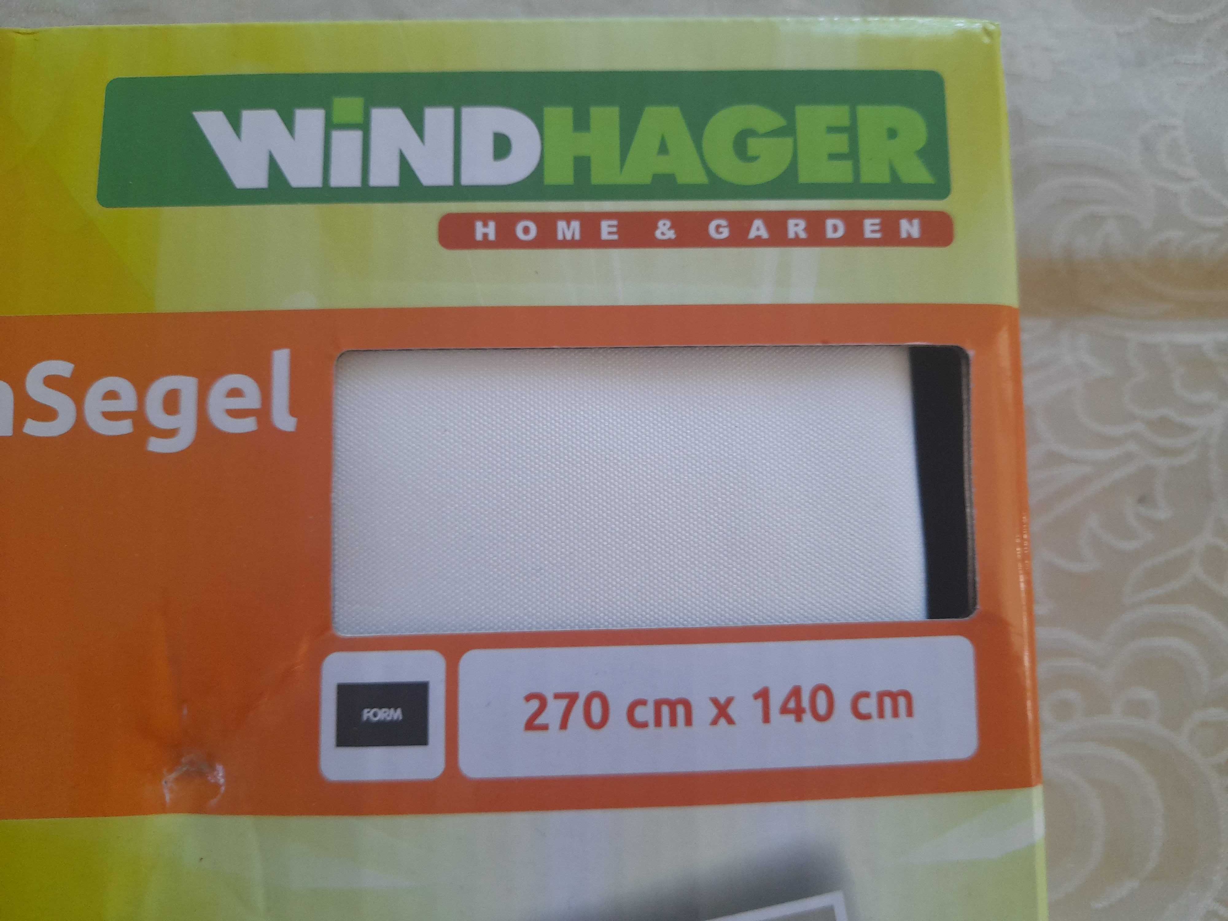 Windhager 10874 Żagiel Przeciwsłoneczny, Biały, 270 x 140 cm