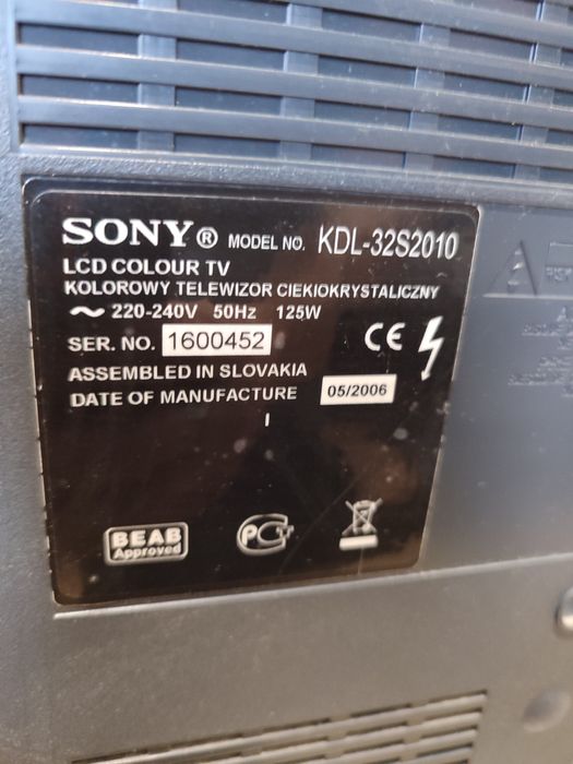 Sony Bravia LCD 32 KDL-32S2010