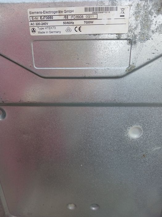 Духовой шкаф Bosch с варочной плитой Siemens