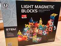 NOWE Connetix zabawa Świecące Klocki płytki magnetyczne Magnetic Tiles