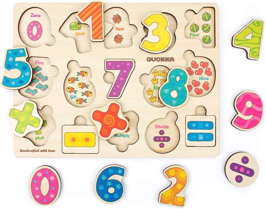 puzzle drewniane quokka zwierzęta cyfry 3szt.