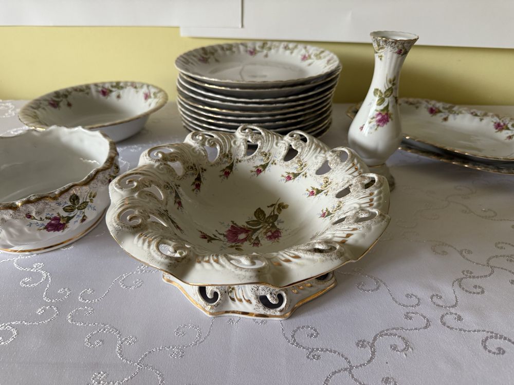 Porcelana Chodzież Zestaw Złota Róża Projekt Zofia Wojtas Model Iwona