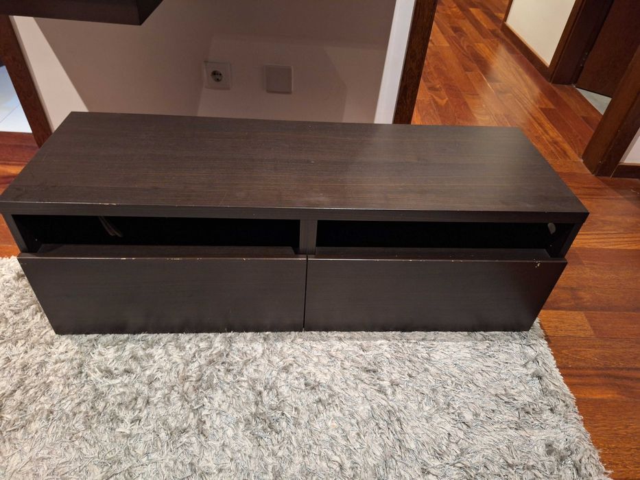 Móvel IKEA Besta – 120 x 40 x 40 cm – Com Gavetas e Iluminação