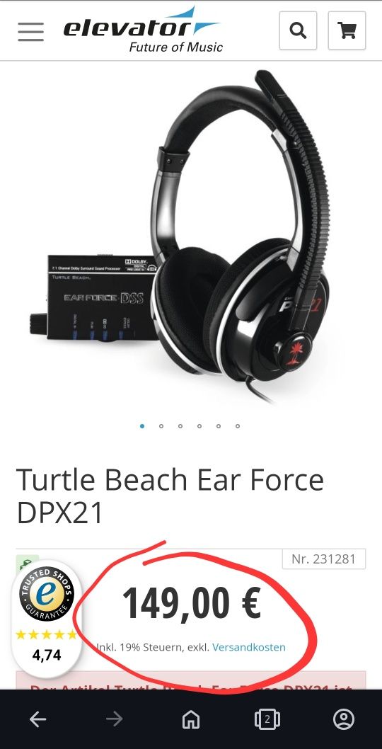 Наушники Turtle Beach Ear Force PX21 + DSS