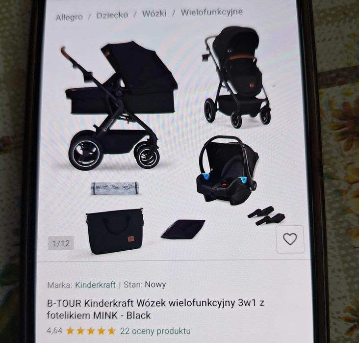 Wózek kinderkraft 3w1