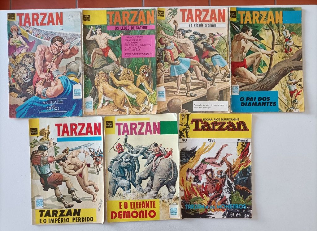 37 Livros de Tarzan, Super Tarzan, Tarzan a Cores, e o Filho de Tarzan