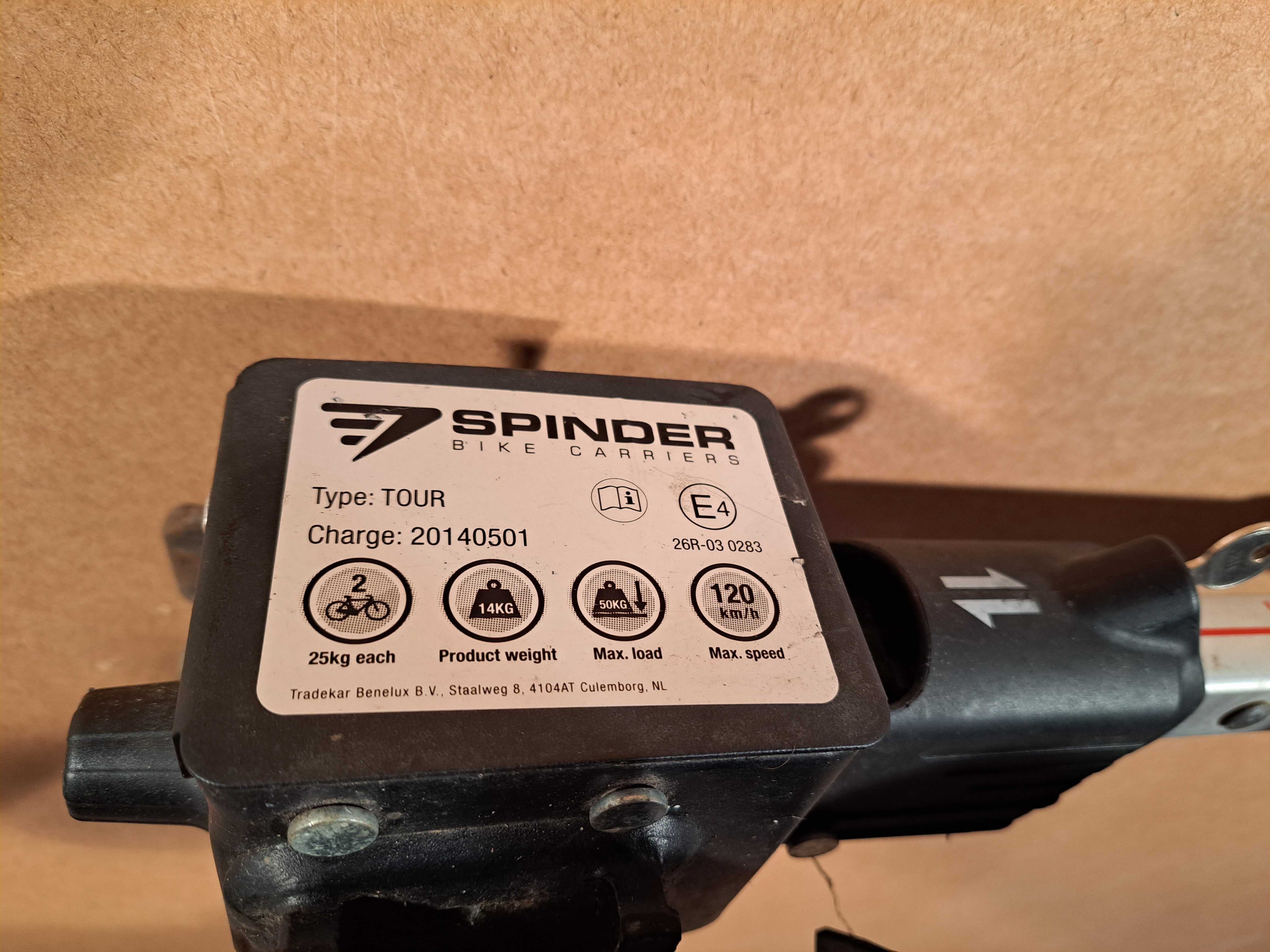 Bagażnik na dwa rowery na hak. Spinder Tour MTB #103