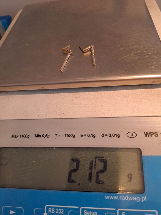 Złote wiszące kolczyki p.585