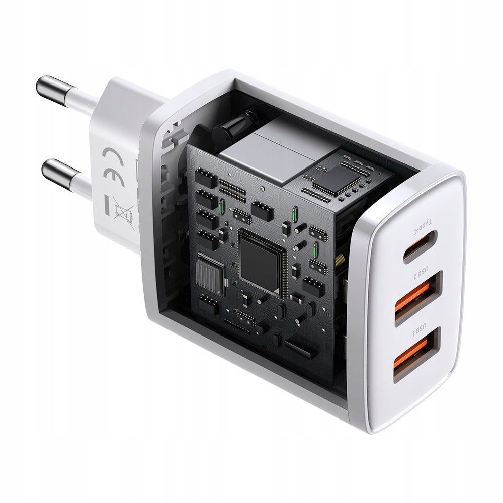 Baseus Ładowarka Sieciowa 2X Usb I C Do Qc 3.0 30W