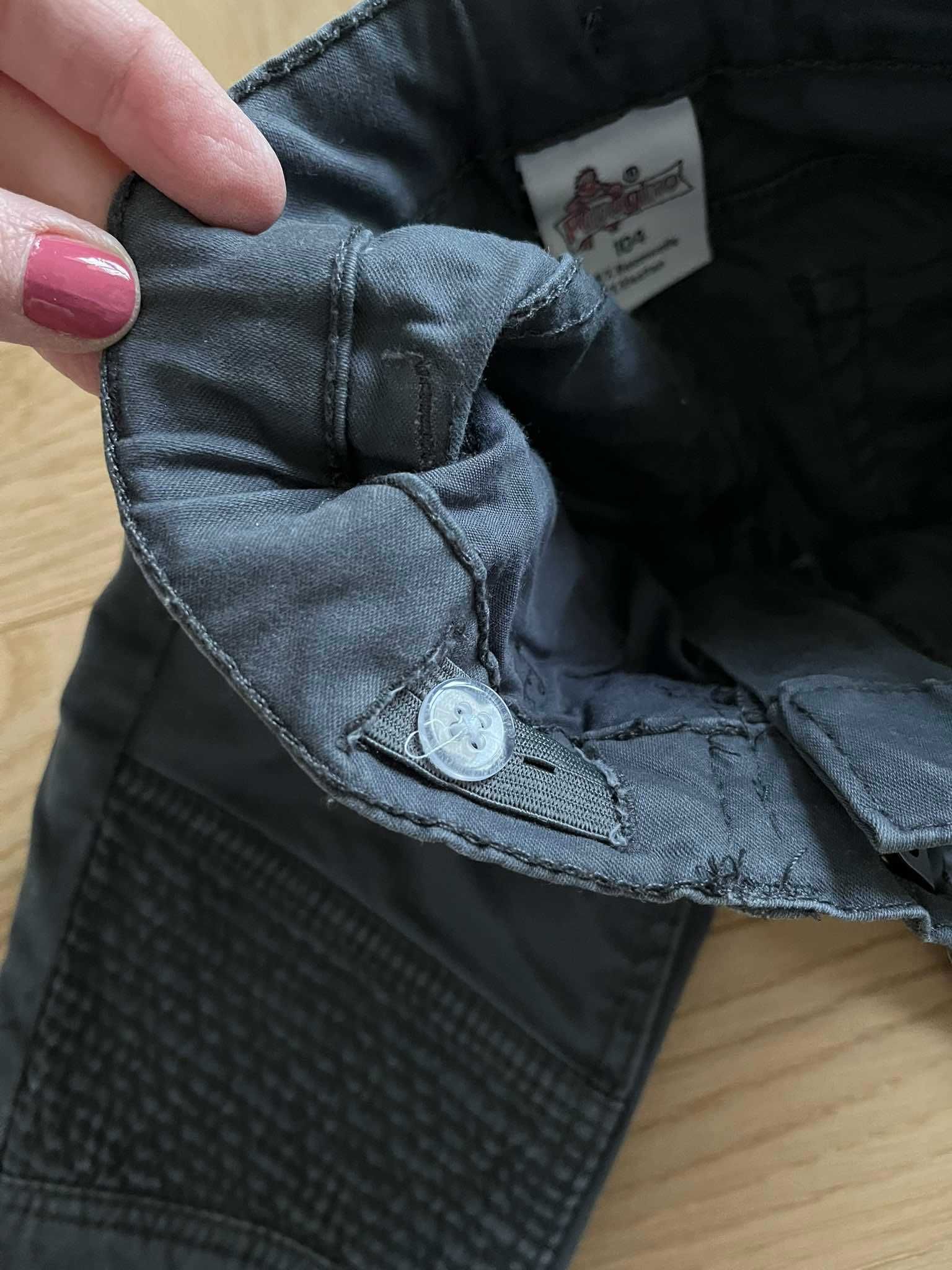 Spodnie dziewczęce Papagino r.104, szare spodnie bawełniane na jesień