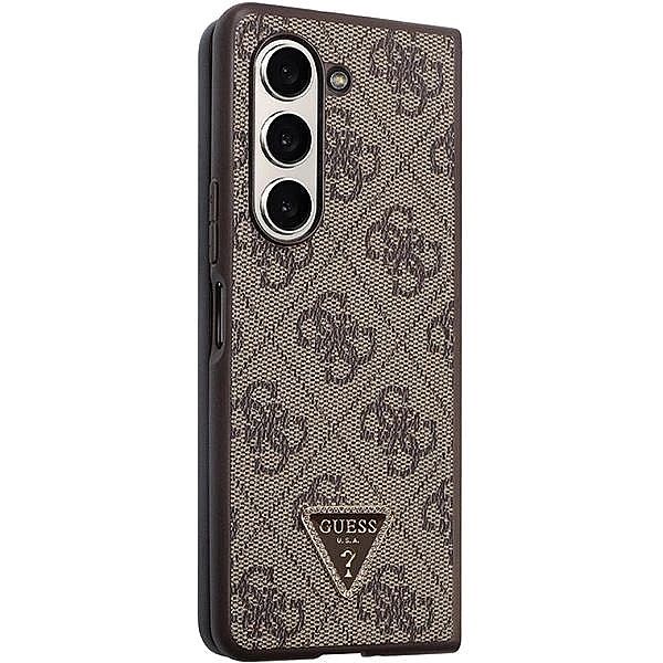 Etui Guess Leather 4G Triangle Strass na Samsung Galaxy Z Fold 5 - brą