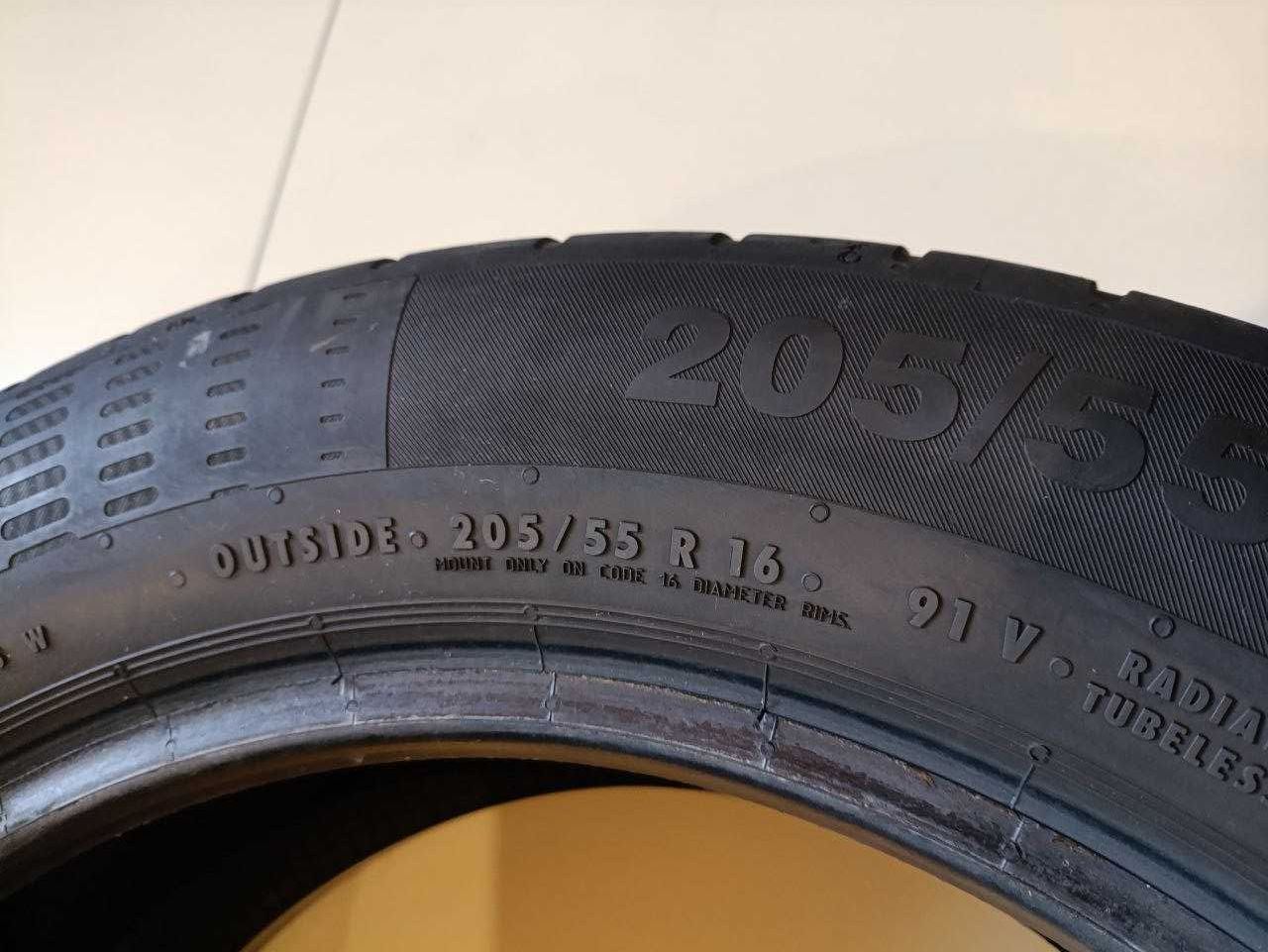 Пара шин б/у 205/55R16 91V Continental ContiEcoContact 5