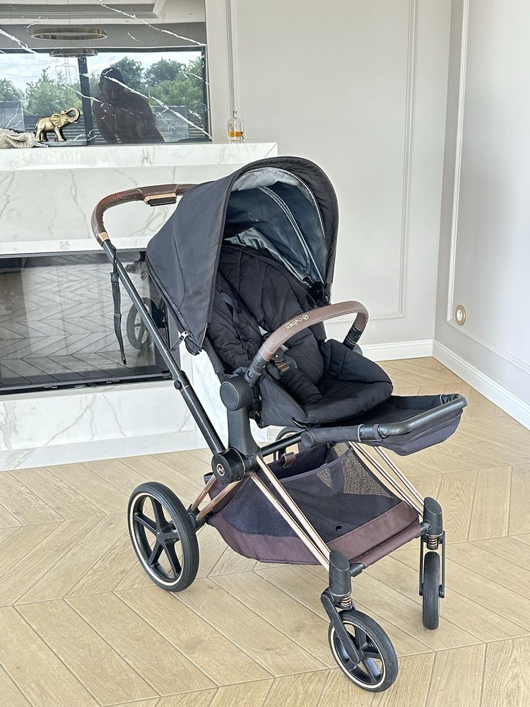 Wozek Chbex Priam 2 w 1 czarny rose gold