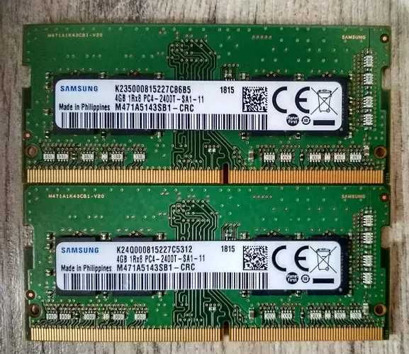 Планка оперативной памяти SUMSUNG DDR4 4GB для ноутбука