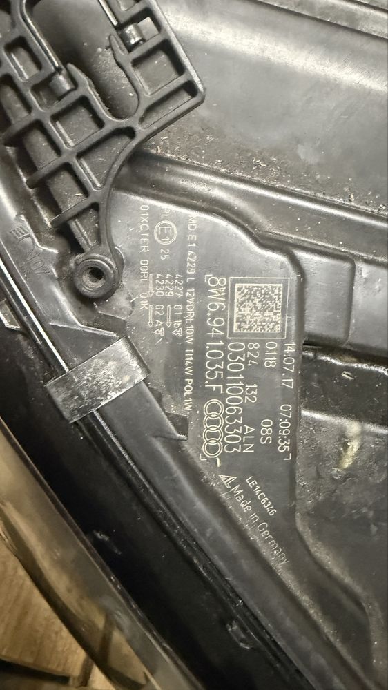Audi A5 S5 RS5 MATRIX lampy Led lampa przod prawa lewa 8w6