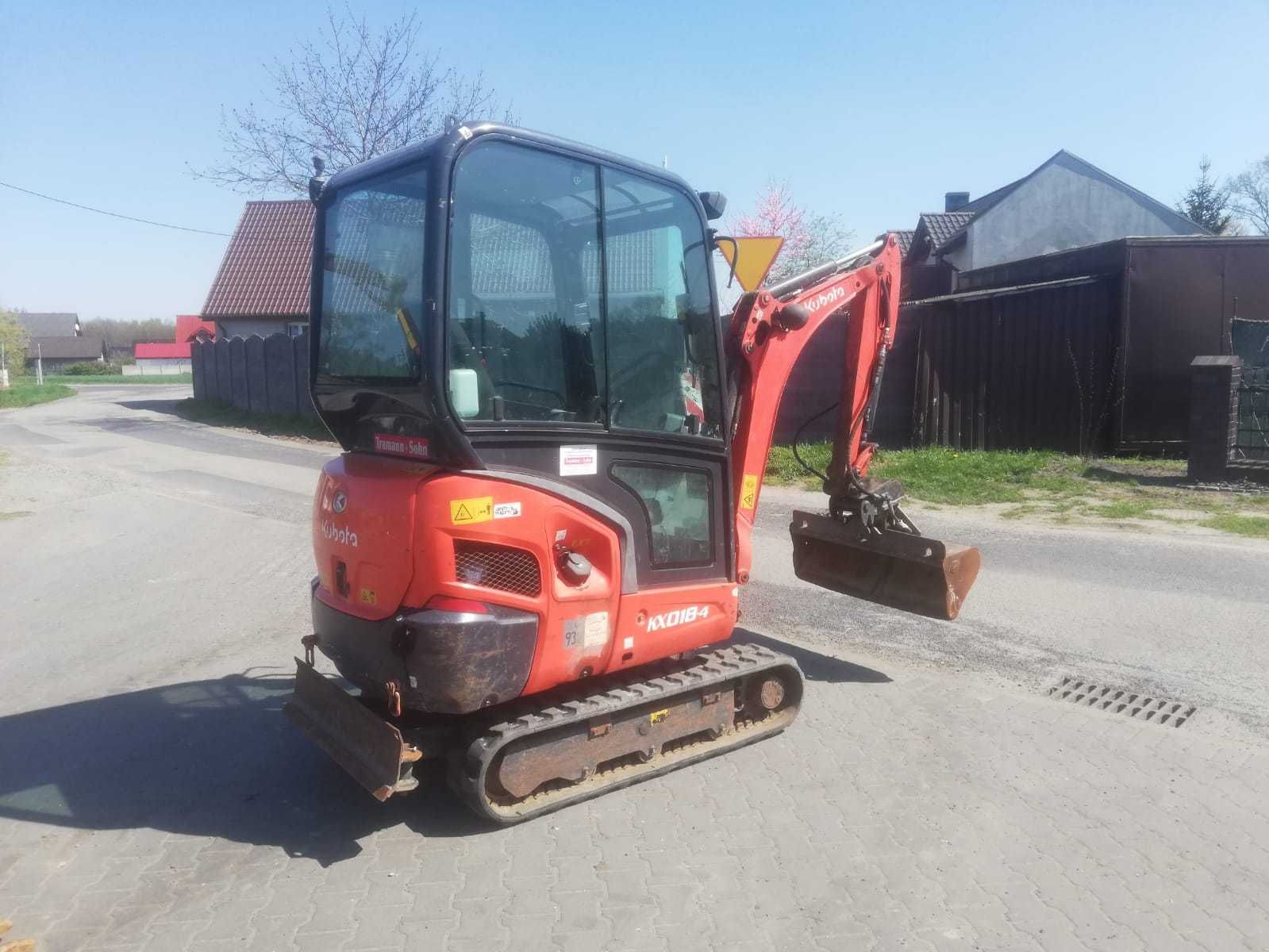 Kubota KX 018-4 , kx018-4 z Niemiec , 3500mtg , 2012r