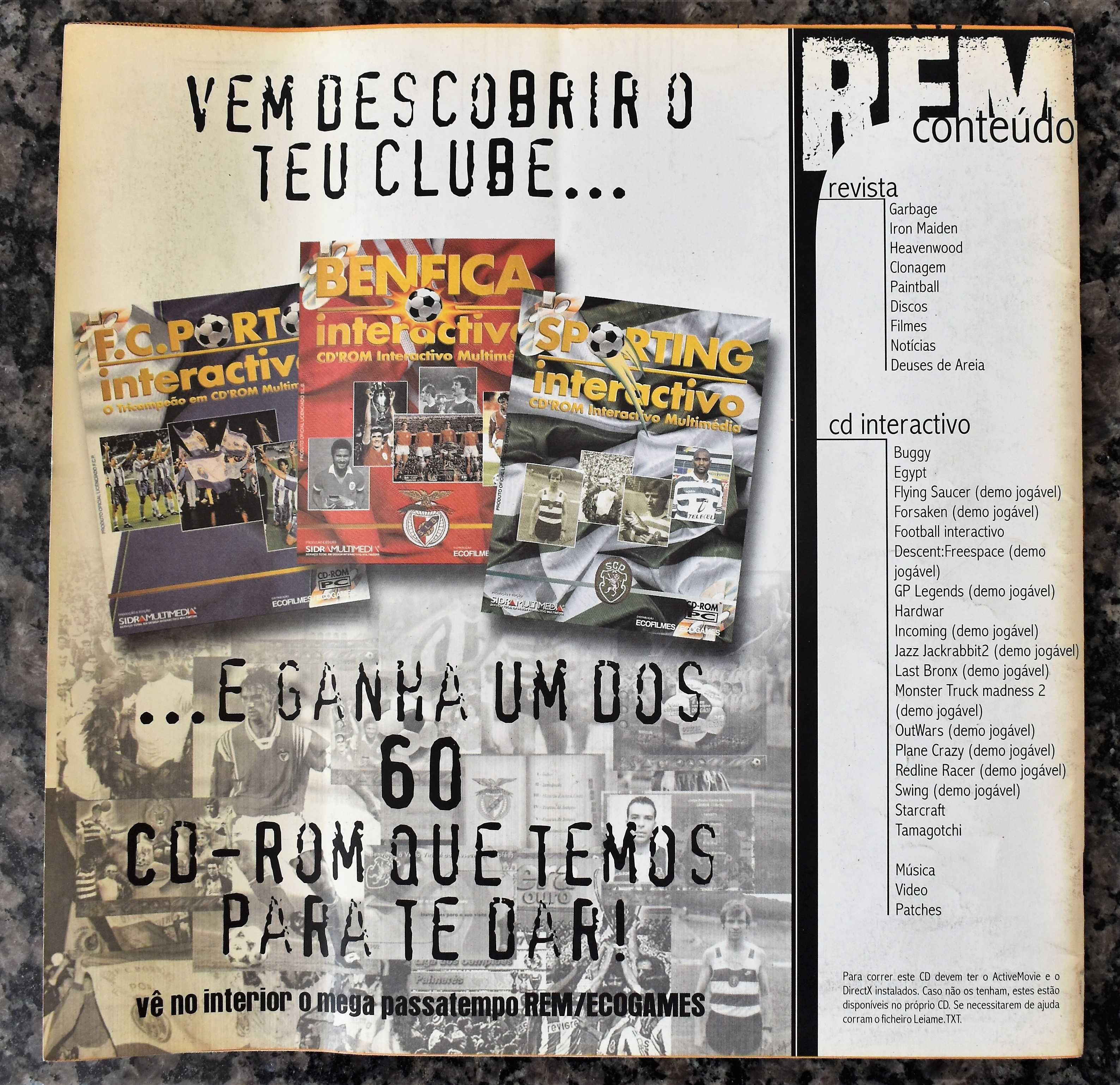 REM - Revista de Entretenimento e Multimédia (Nºs 1 e 2 + CD-ROM' s)