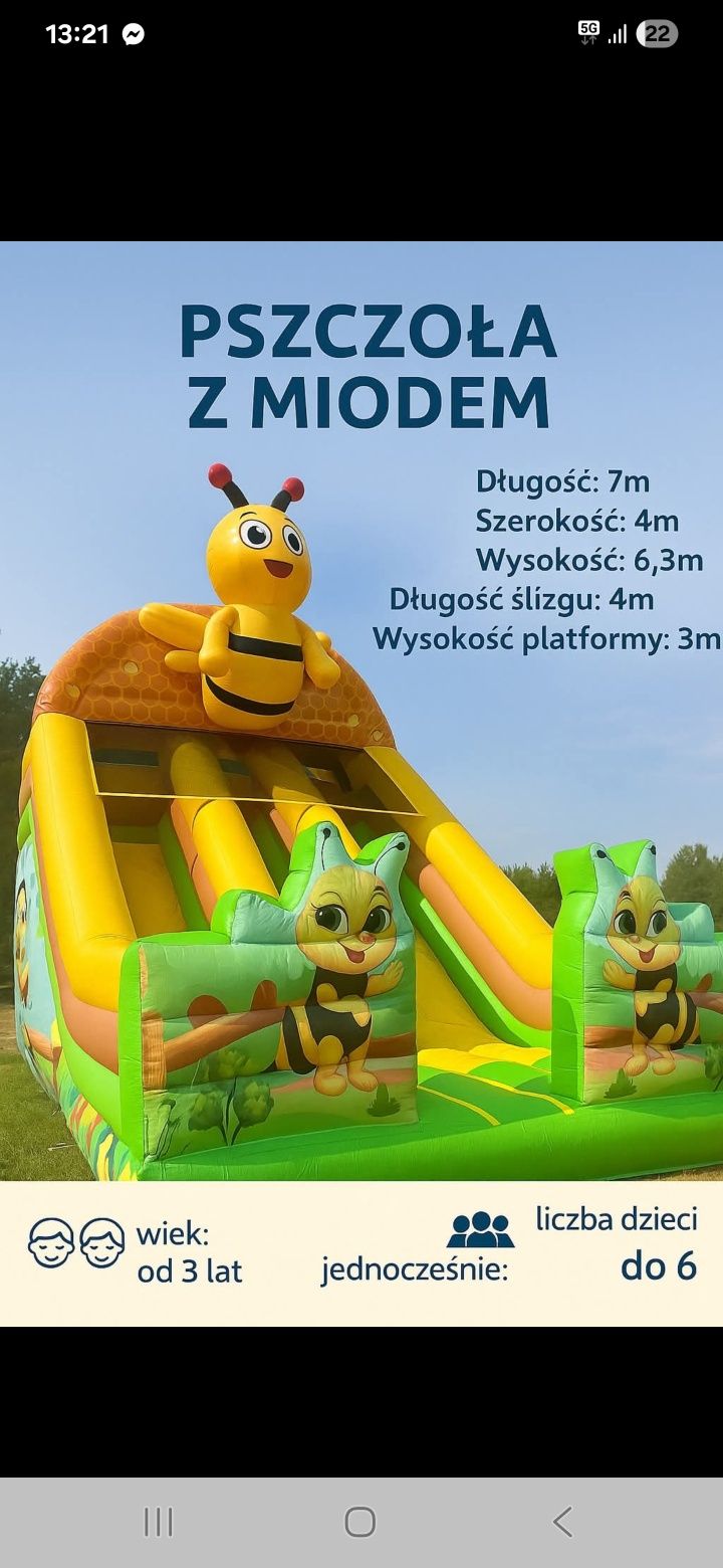 Dmuchaniec pszczółka,Tor przeszkód Lew.