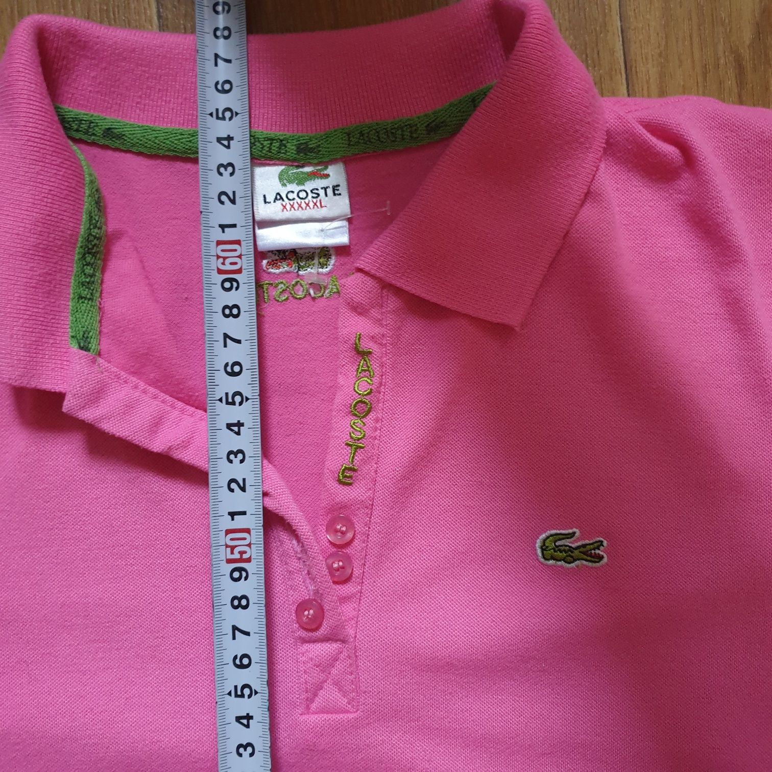 Lacoste поло  L /38 /40 футболка рожева жіноча