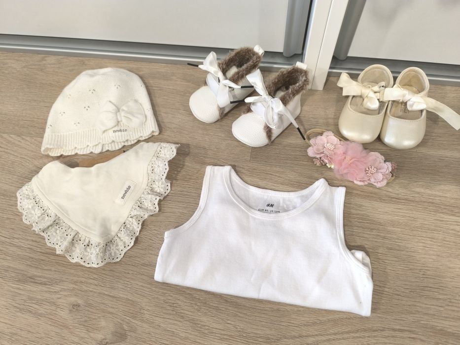 Zestaw na chrzest dla dziewczynki 74