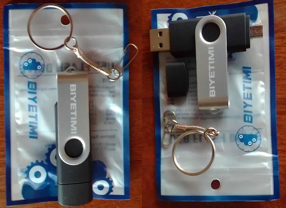 OTG флэшка-брелок Biyetimi 32 Гб USB 2.0, H2testw, накопитель