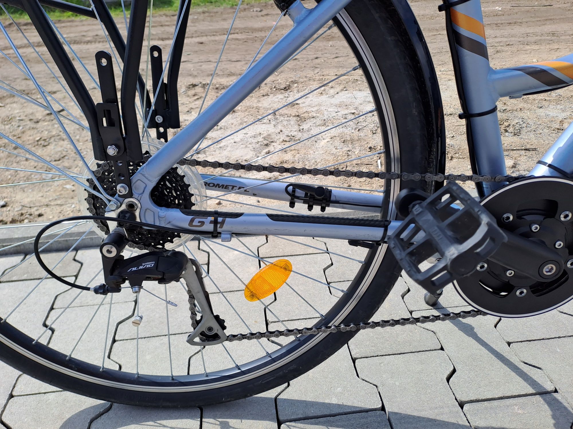 Rower elektryczny trekkingowy, nowa bateria i silnik