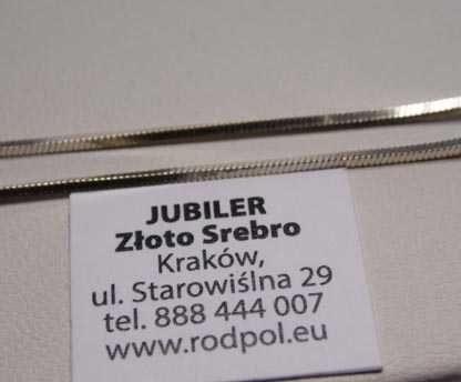 Srebrny łańcuszek linka żyłka  49,5 cm. 0,7 mm.