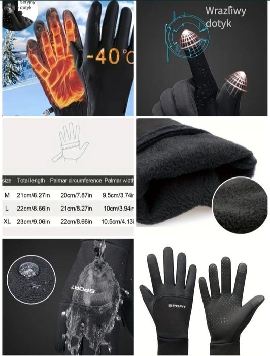 Rękawiczki zimowe nowe
