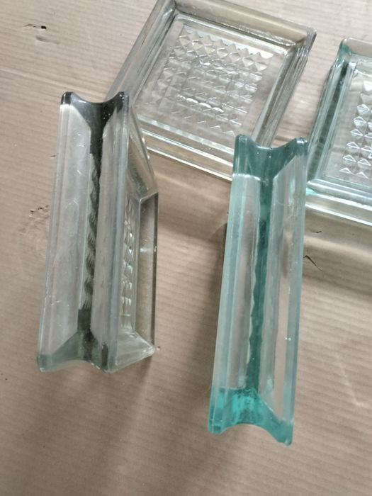 Luksfer szklany  PRL 20 x 20 Popielniczka PRL