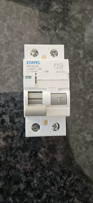 Interruptor Diferencial 2x16A 10mA Efapel 55616 2AC