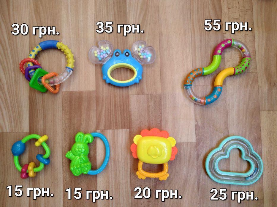 Погремушка, грызунок Bright Starts, Fisher-price, Nuby