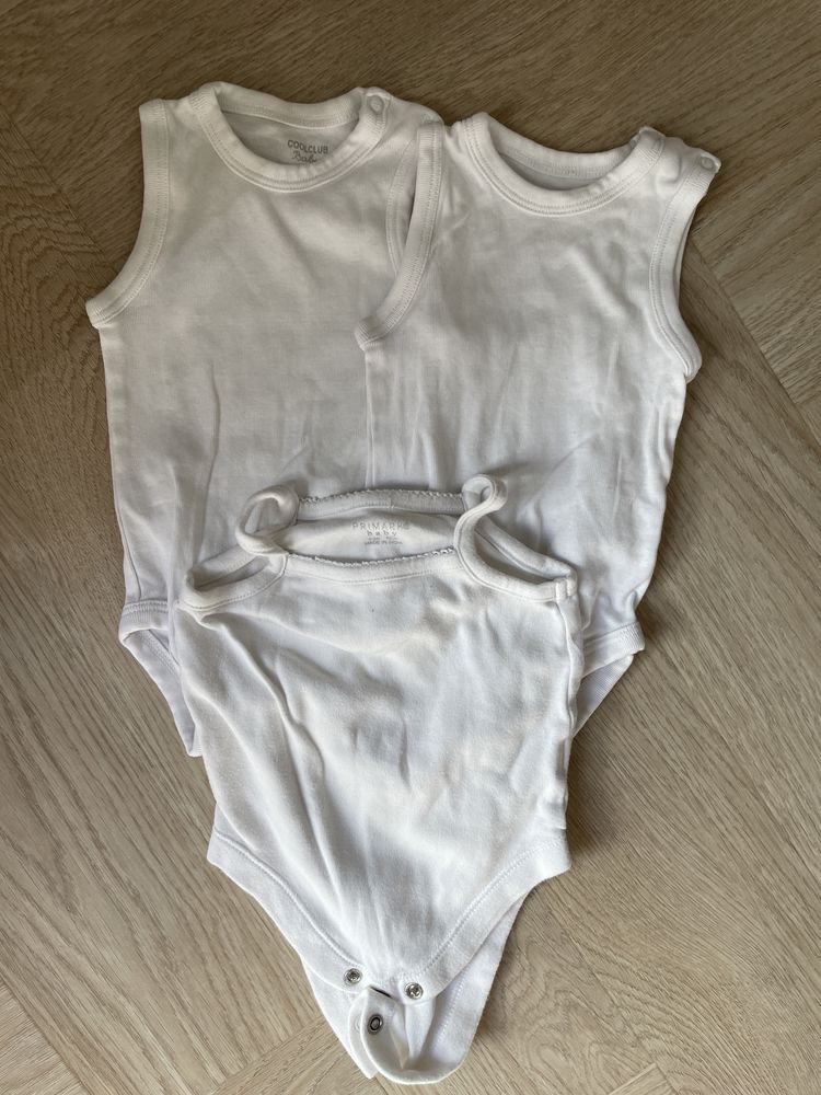 Body, bodziaki białe na ramiączkach roz 56