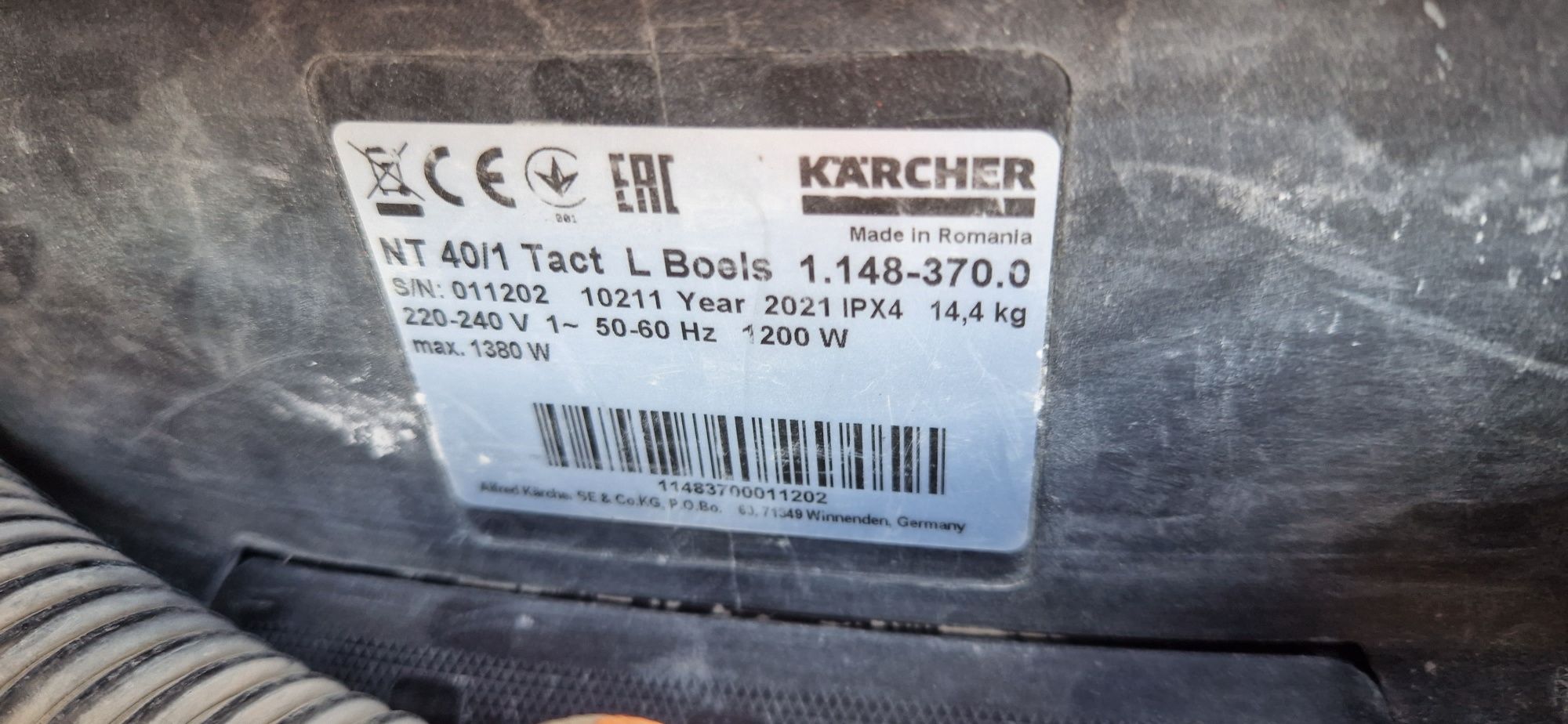 Odkurzacz przemysłowy Karcher nt40/1 Tact l