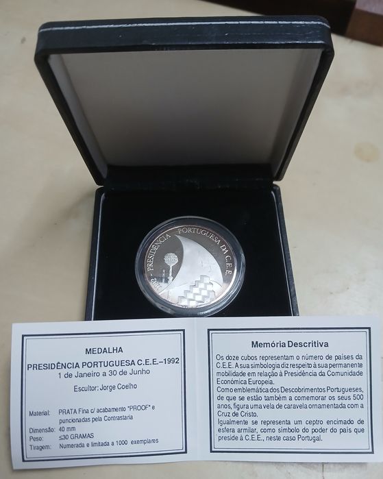 Medalha prata presidencia da CEE 1992