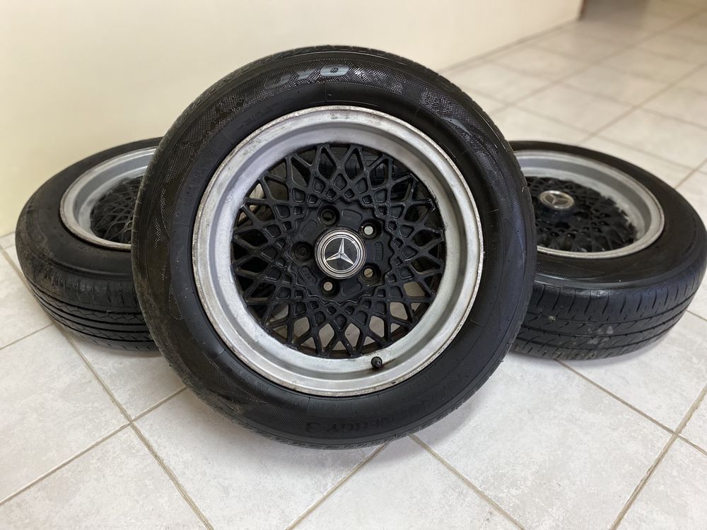 Jantes 15” 5x112 com aba originais Melber Mercedes w201 w124 190 amg