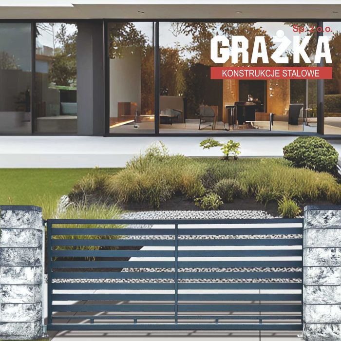 Brama przesuwna 4 x 1,42m profil poziom. 80x20mm ocynk+kolor PRODUCENT