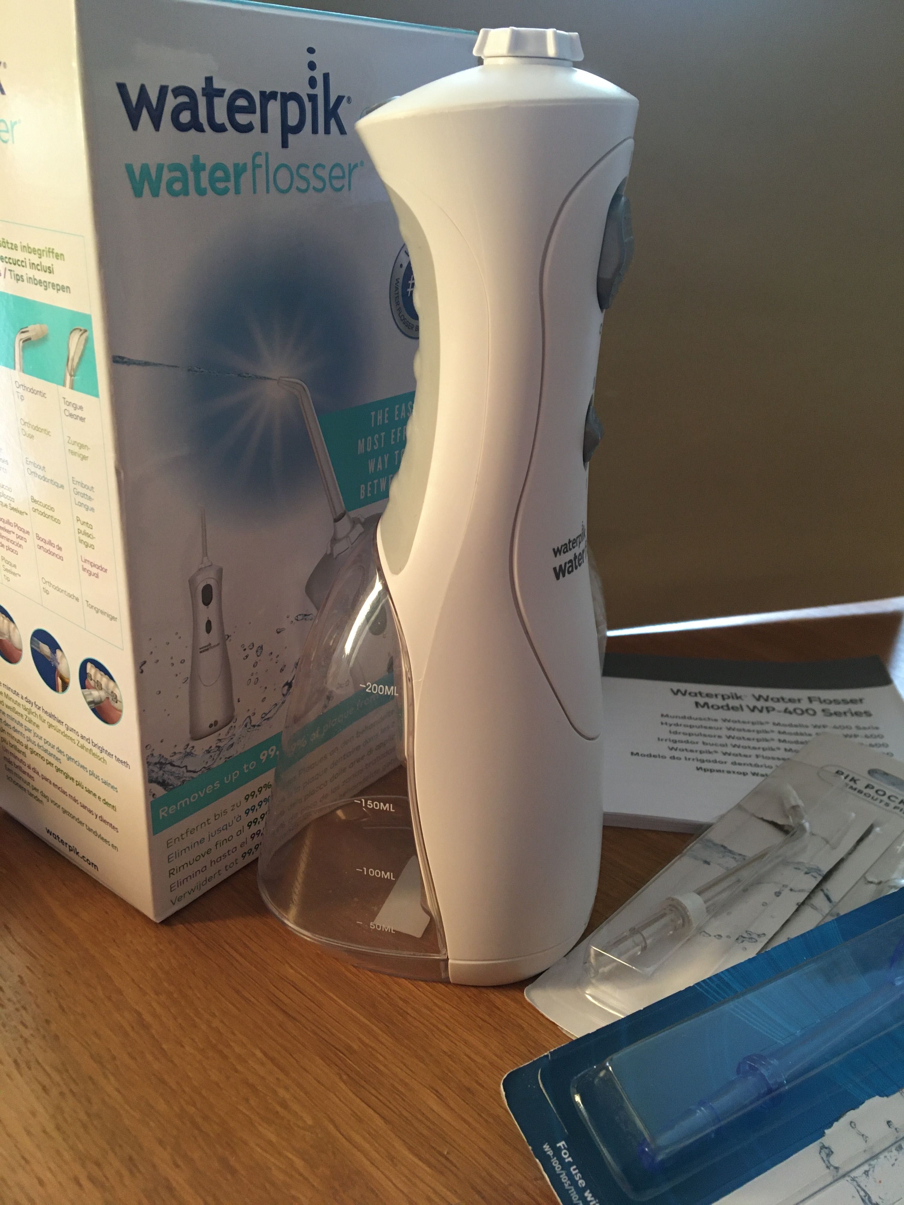 Irygator bezprzewodowy Waterpik Flosser plus końcówki