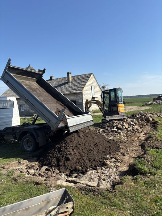 Koparka wywrotka wykopy brukarstwo  przyłącza roboty ziemne wyburzenia