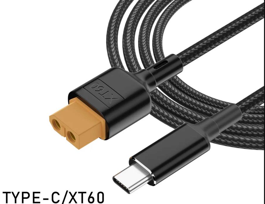 Кабель Type-C male на XT60 Female 100W SC100 зарядок ToolkitRC FPV