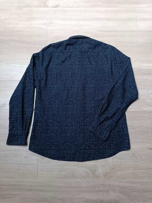 Wzorzysta koszula długi rękaw kołnierzyk kieszonka 'Tom Tailor' XL