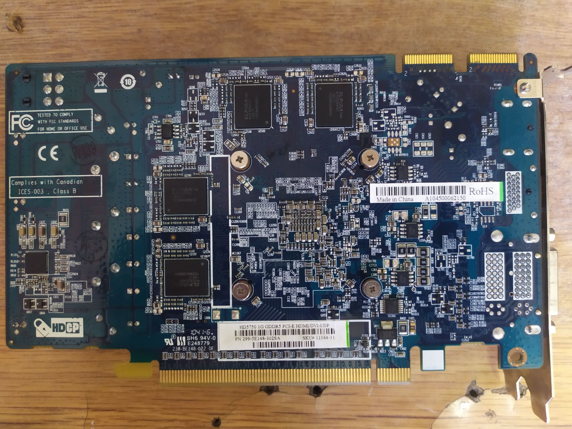 Відеокарта SAPPHIRE Radeon HD5750 1G gddr 5 PCI- E, DVI-I/HDMI/DP