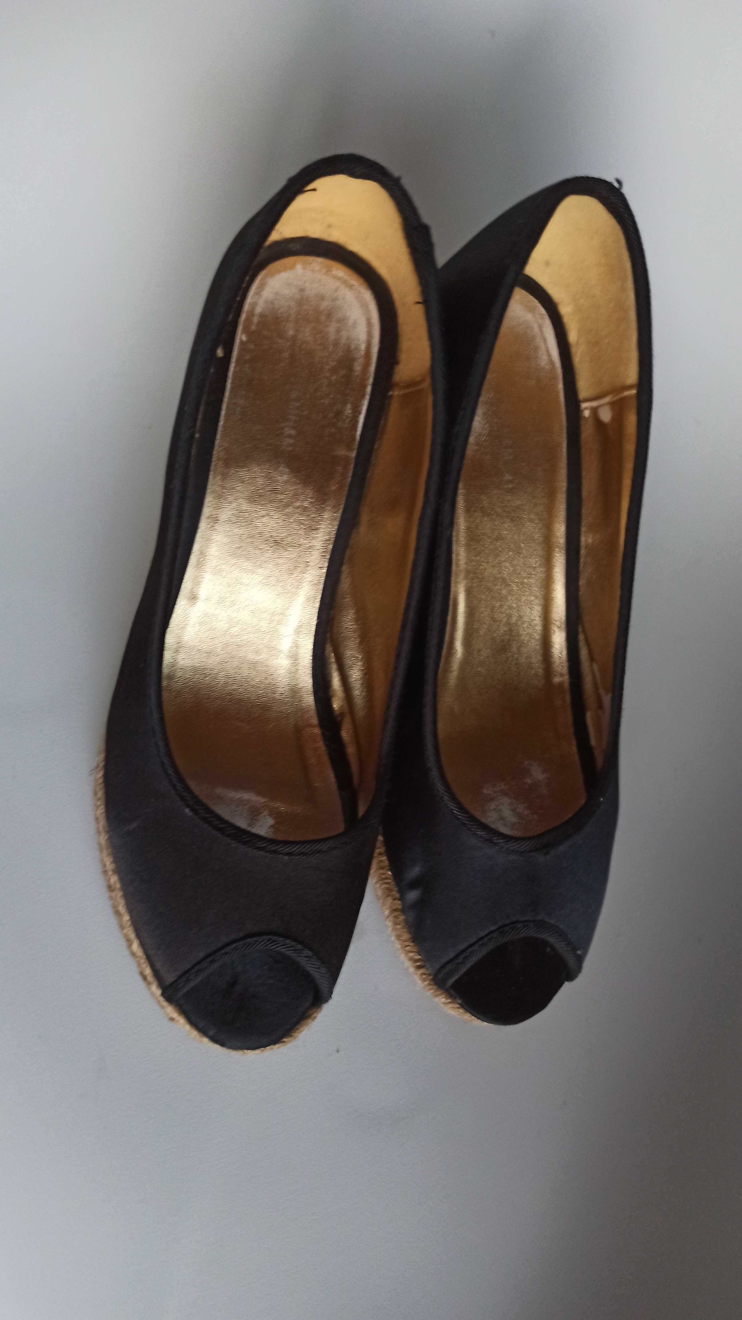 Czarne klasyczne espadryle h&m