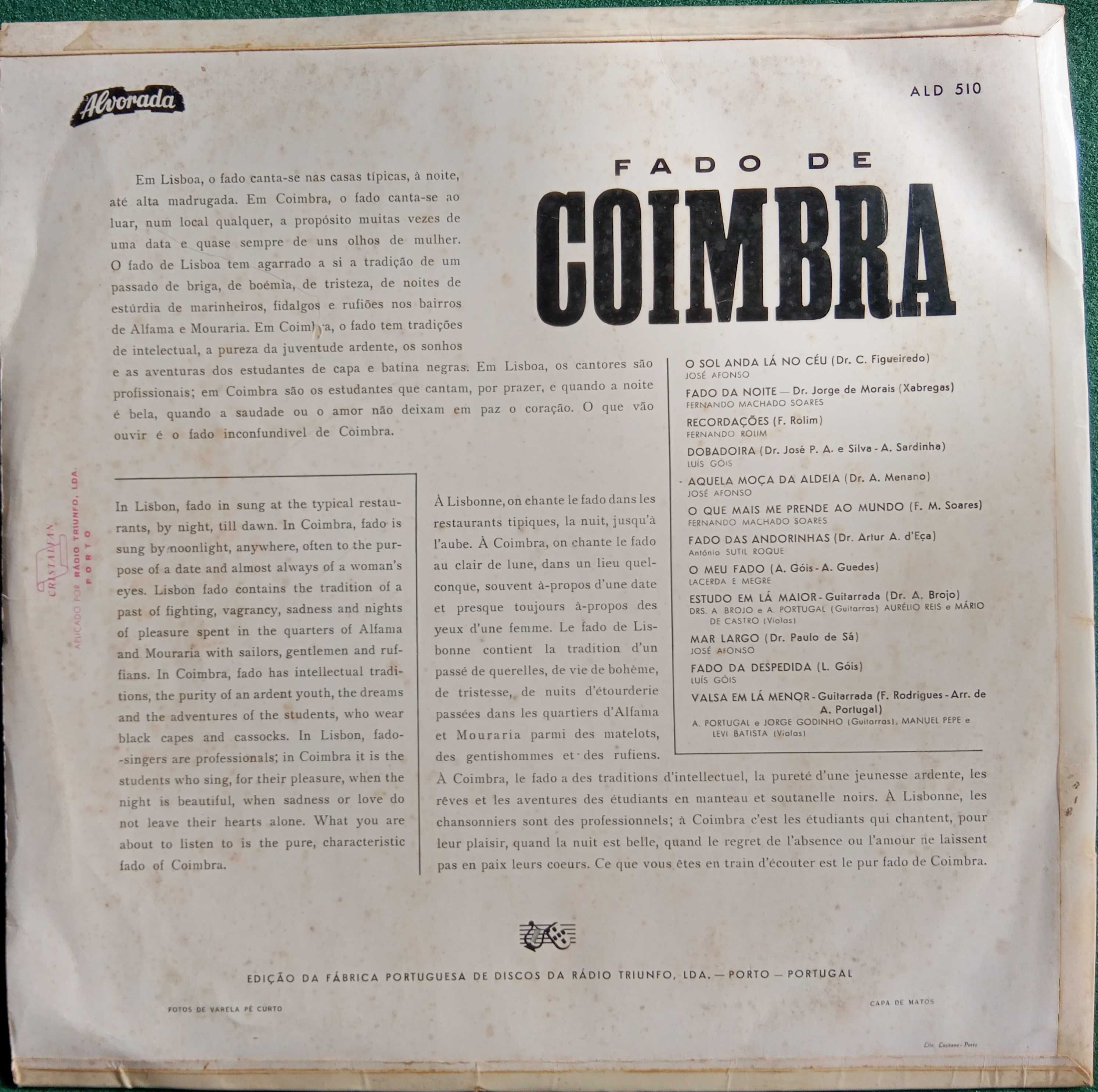 Fado de Coimbra				- - - - -	LP