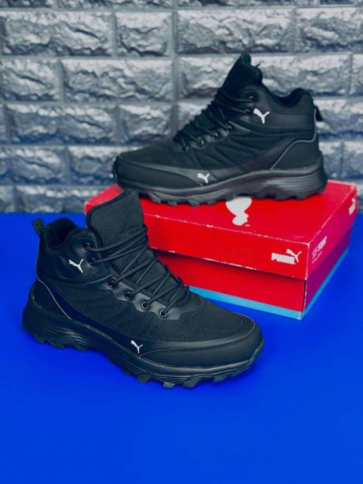 Зимние кроссовки Puma/ чоловічі теплі кросівки Пума / кожаные кросовки