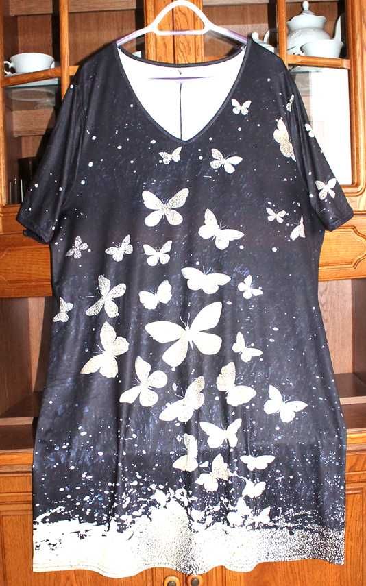 AliExpress  Letnia sukienka w motyle  Roz. 5x XL