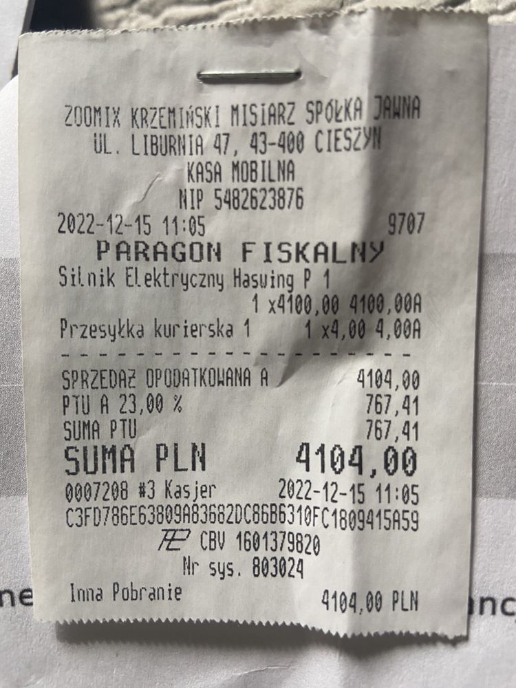 ZMIANA CENY ;Silnik elektryczny Protuar 5.0 160lbs 24v+ aku 163Ah NOWE